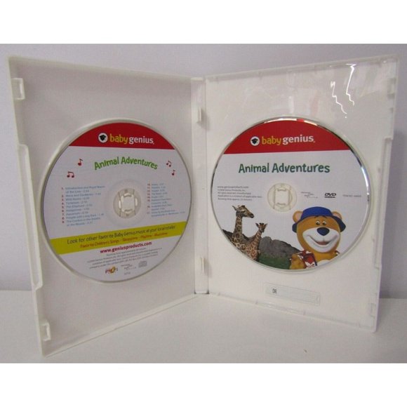 BabyFirst Harry the Bunny & Baby Genius Animal Adventures DVD's With Music CD - Picture 4 of 6
